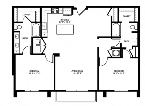 B2E_2 BD 2 Bath_1361sqft.